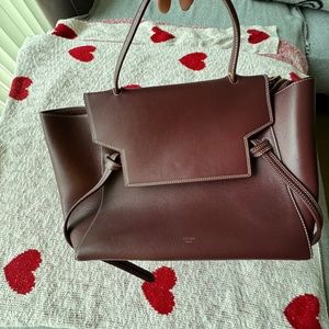 MINI BELT BAG IN SOFT CALFSKIN BURGUNDY